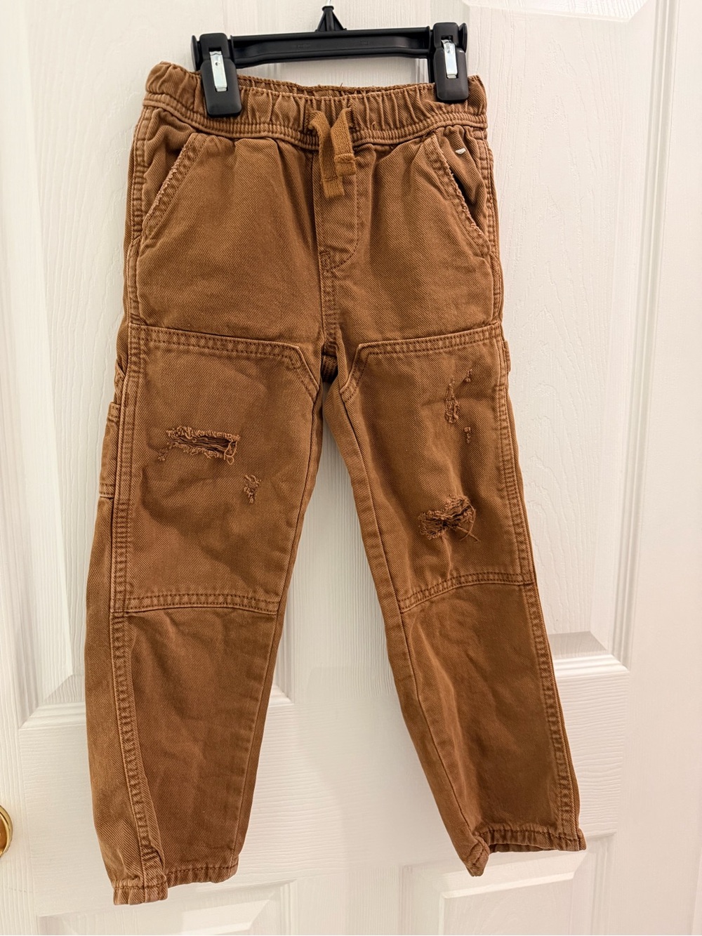 Gap Boys Size 5 Brown Distressed Carpenter Pants Pull On Utility